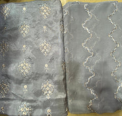 Raw Silk With Chiffon Duppta