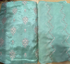 Raw Silk With Chiffon Duppta