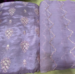 Raw Silk With Chiffon Duppta