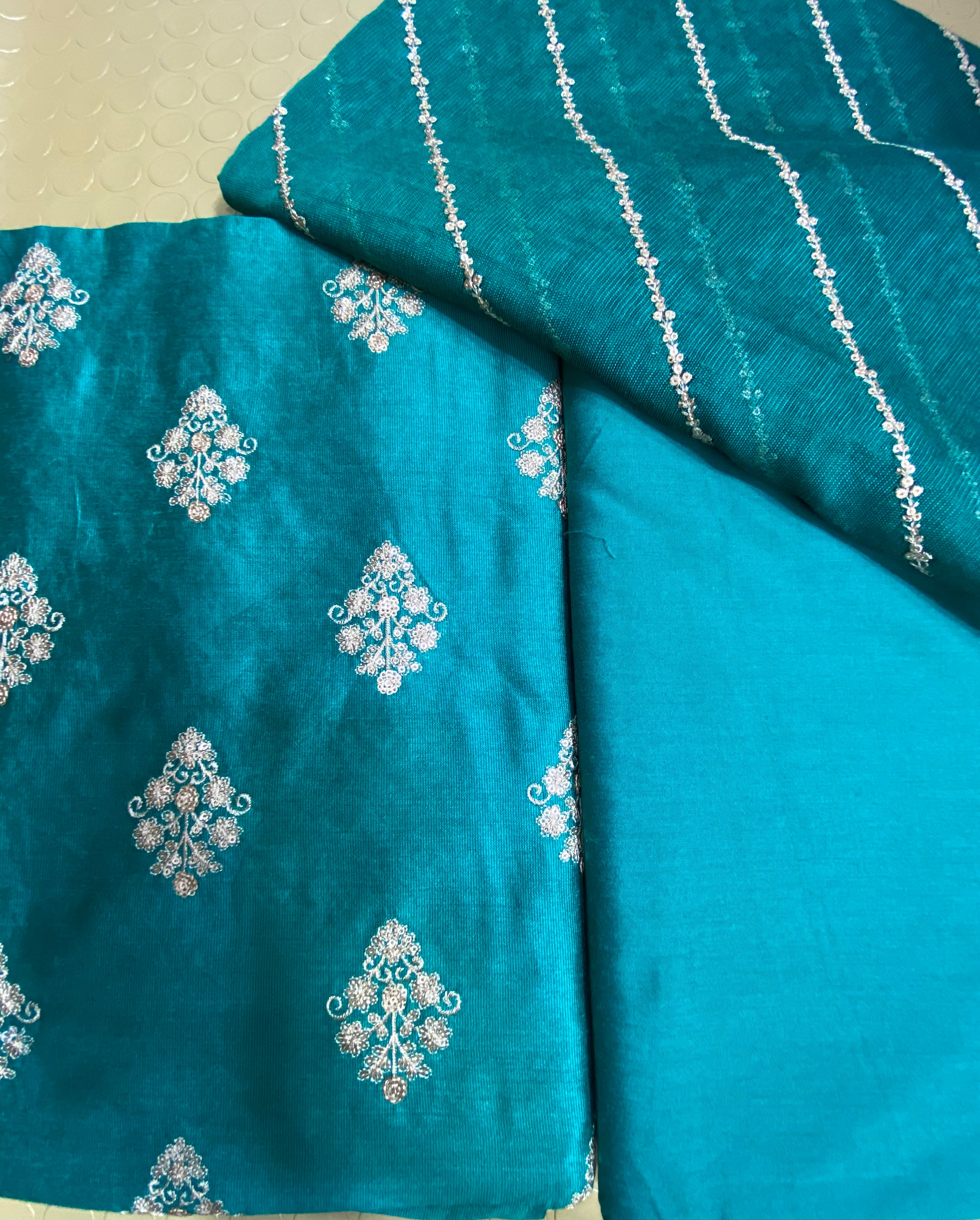 Khadi Silk With Khadi Net Duppata