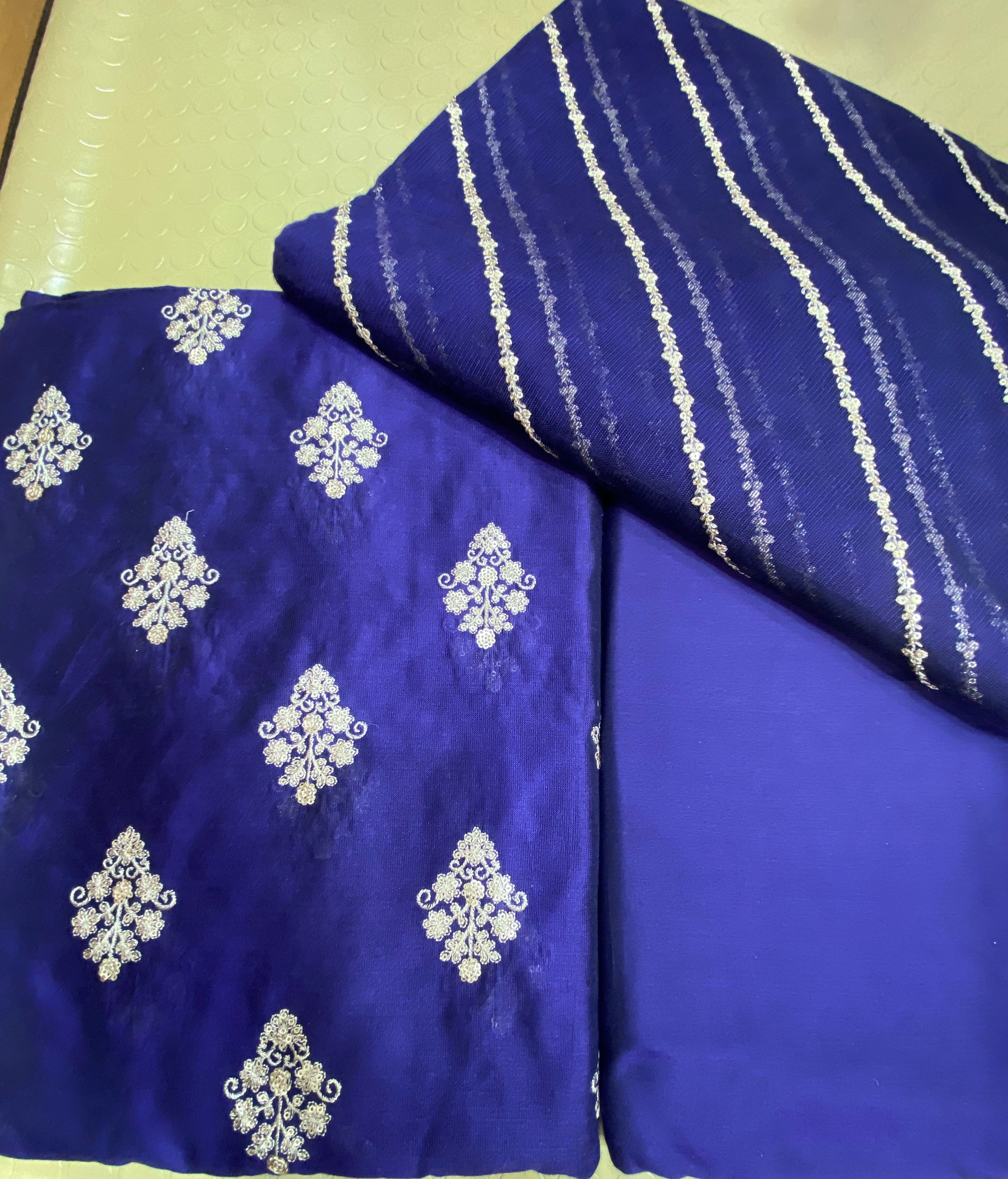 Khadi Silk With Khadi Net Duppata