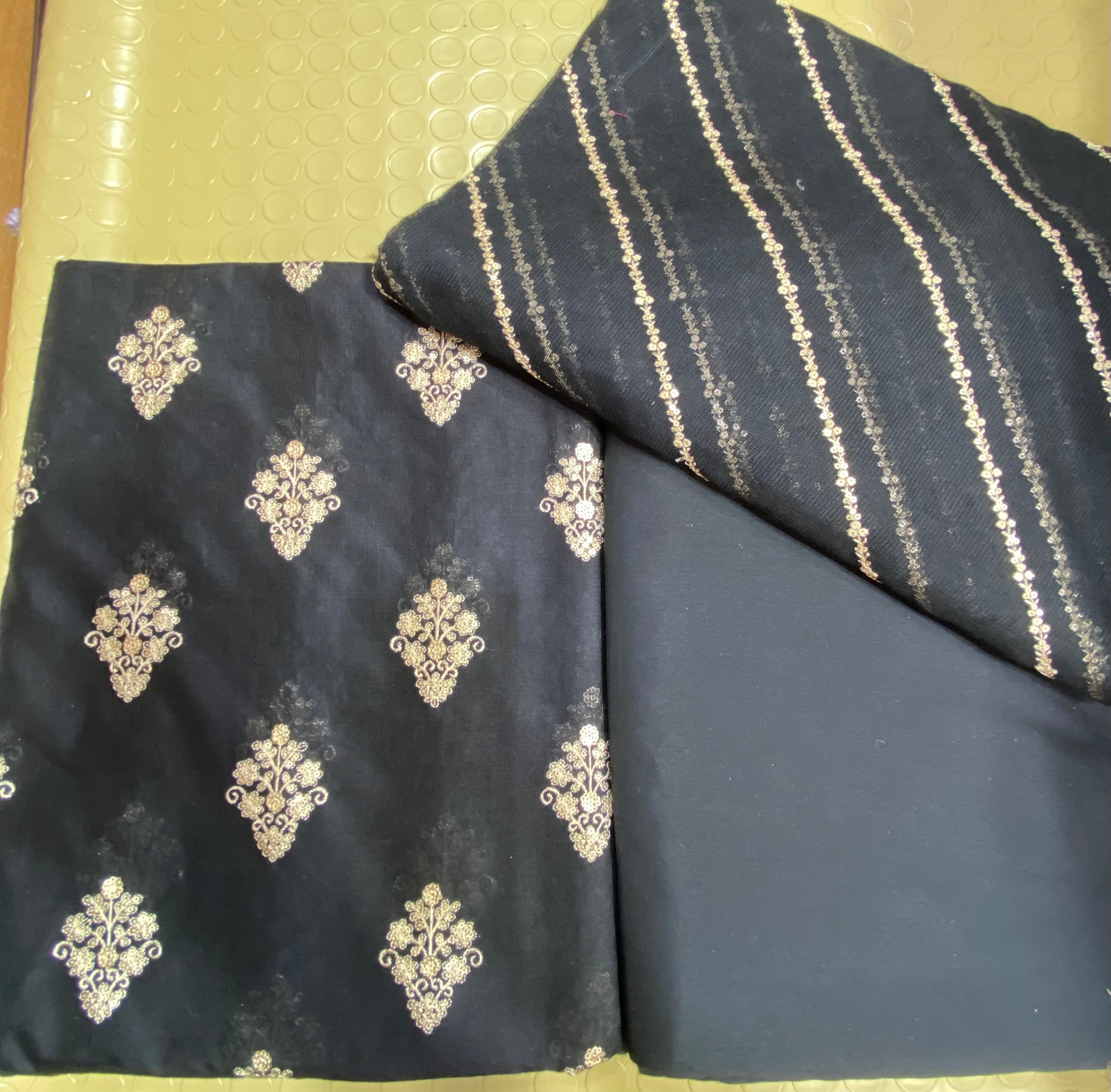 Khadi Silk With Khadi Net Duppata