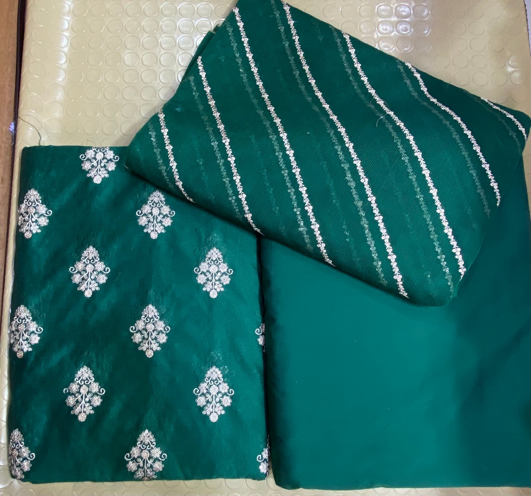 Khadi Silk With Khadi Net Duppata
