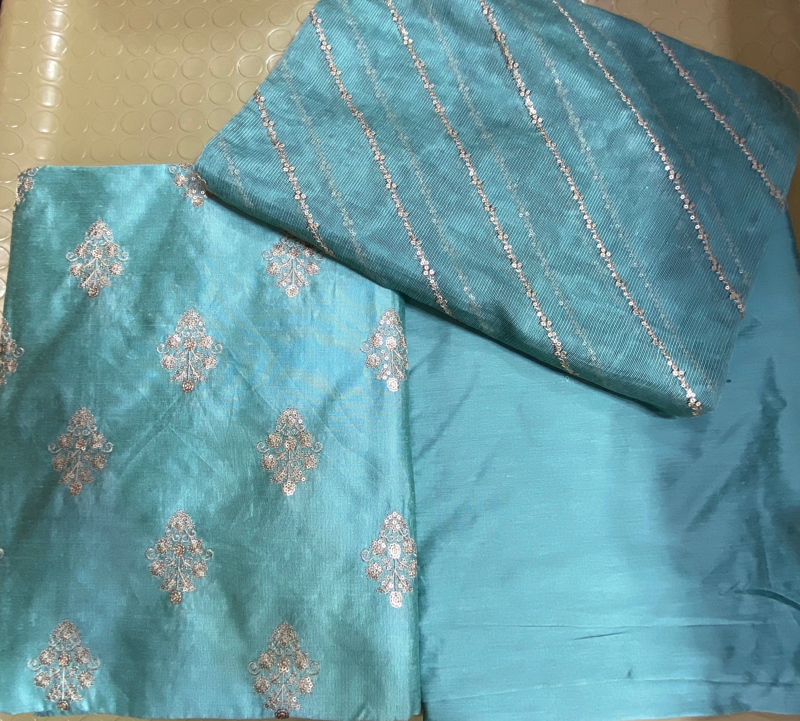 Khadi Silk With Khadi Net Duppata