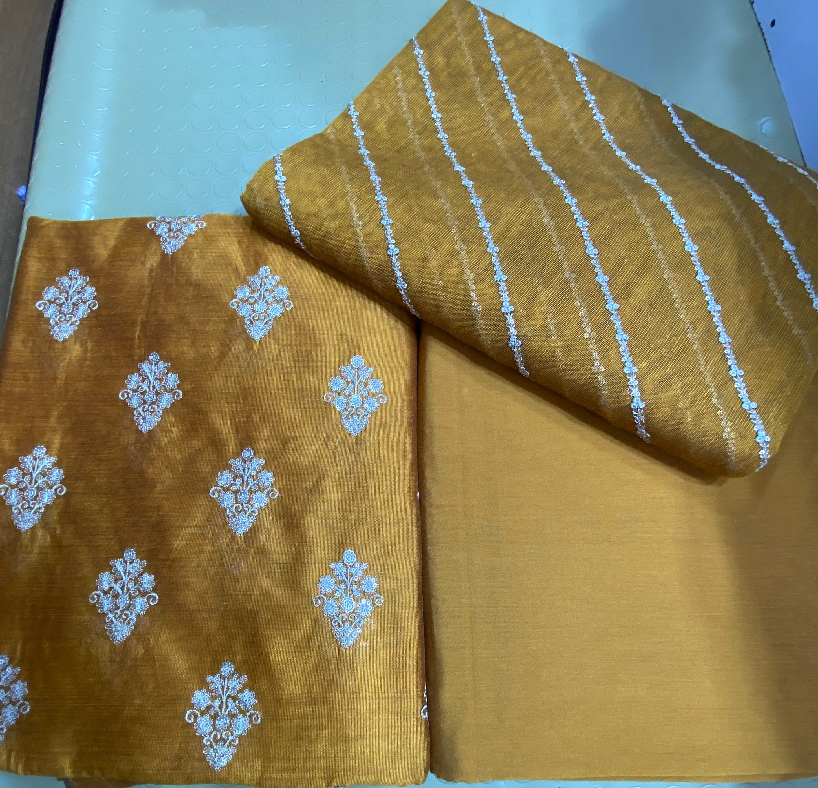 Khadi Silk With Khadi Net Duppata