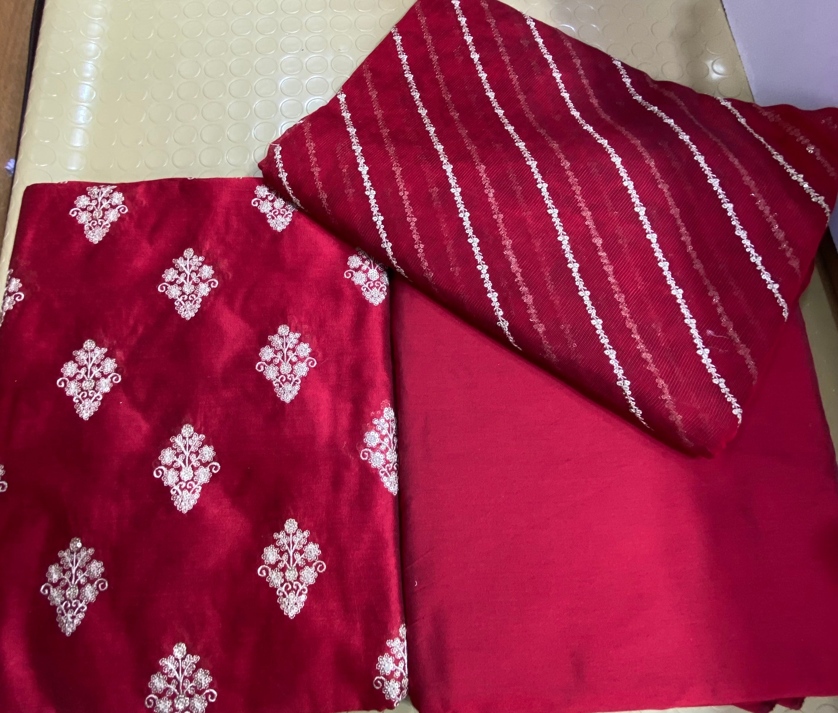 Khadi Silk With Khadi Net Duppata