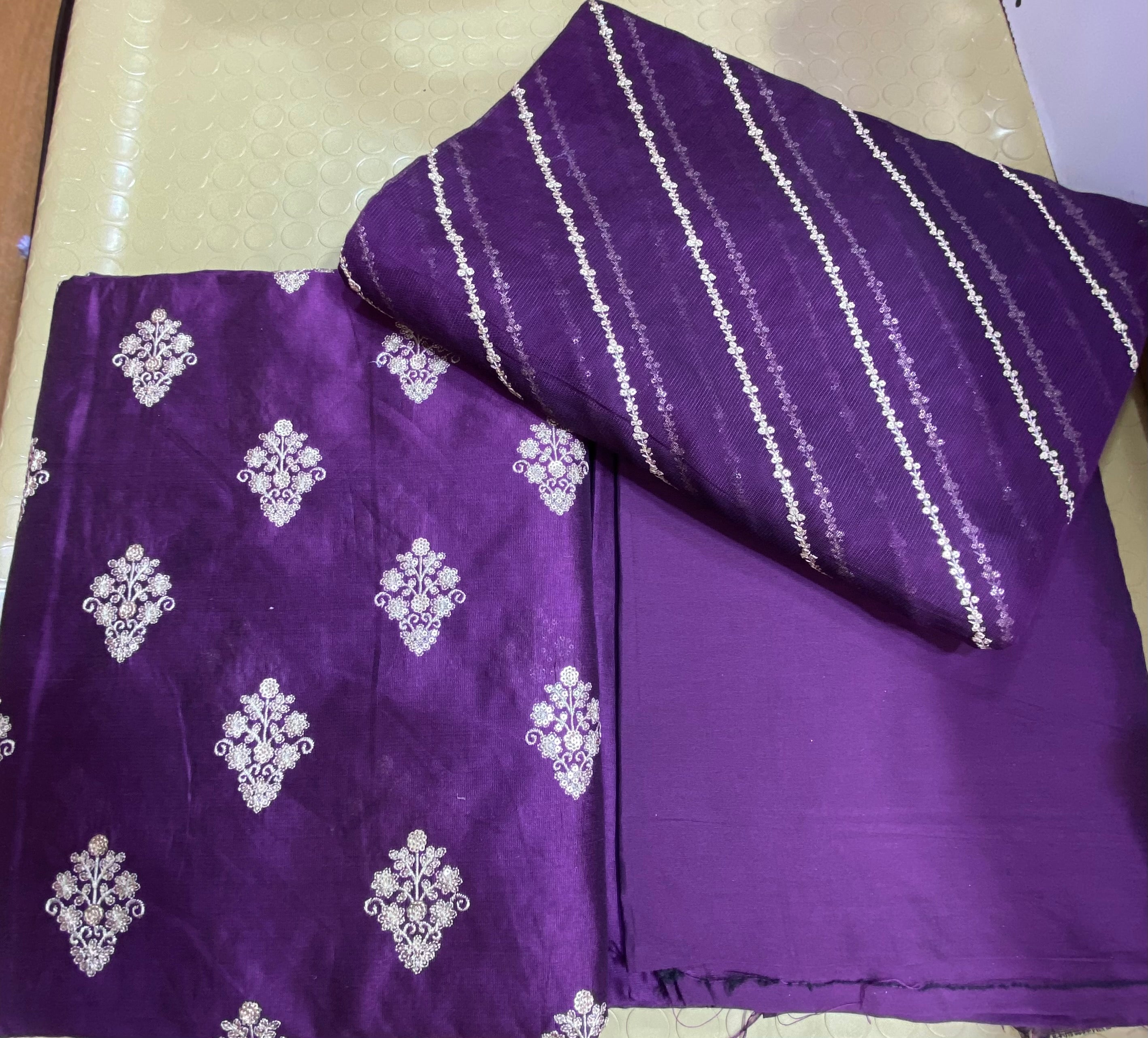 Khadi Silk With Khadi Net Duppata