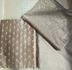 Khadi Silk with plan cotton Net Duppata