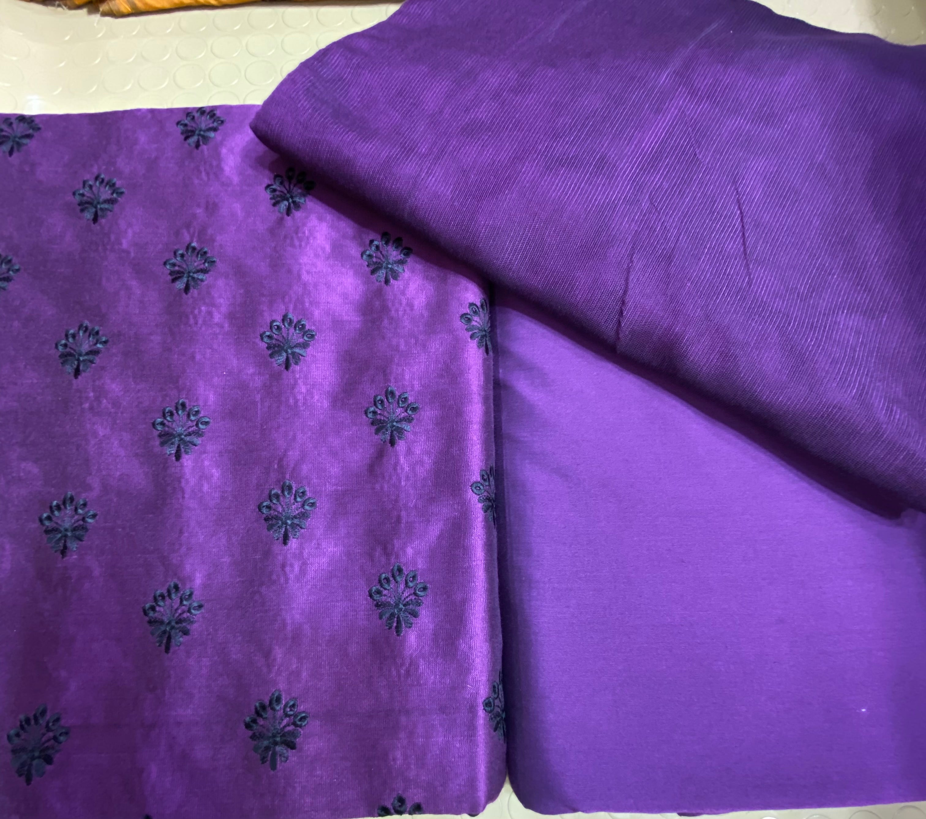 Khadi Silk With Plan Cotton Net Duppata