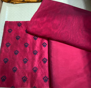 Khadi Silk With Plan Cotton Net Duppata