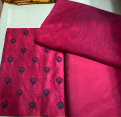 Khadi Silk With Plan Cotton Net Duppata
