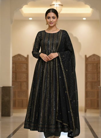 3MM sequence chiffon fabric 3p suite