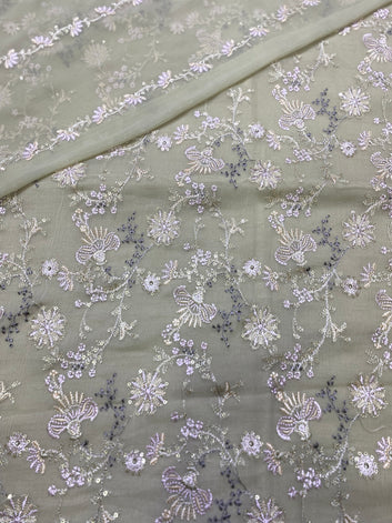 Bareeze design on chiffon 3p