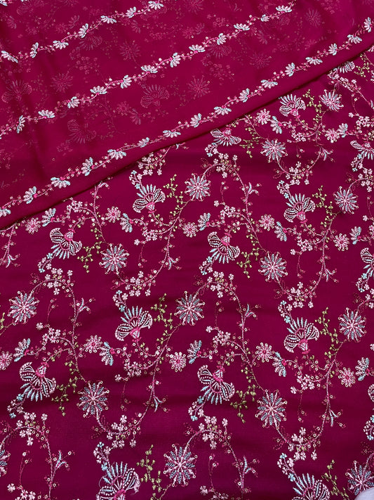 Bareeze design on chiffon 3p