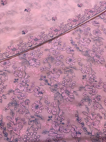 Bareeze design on chiffon fabric