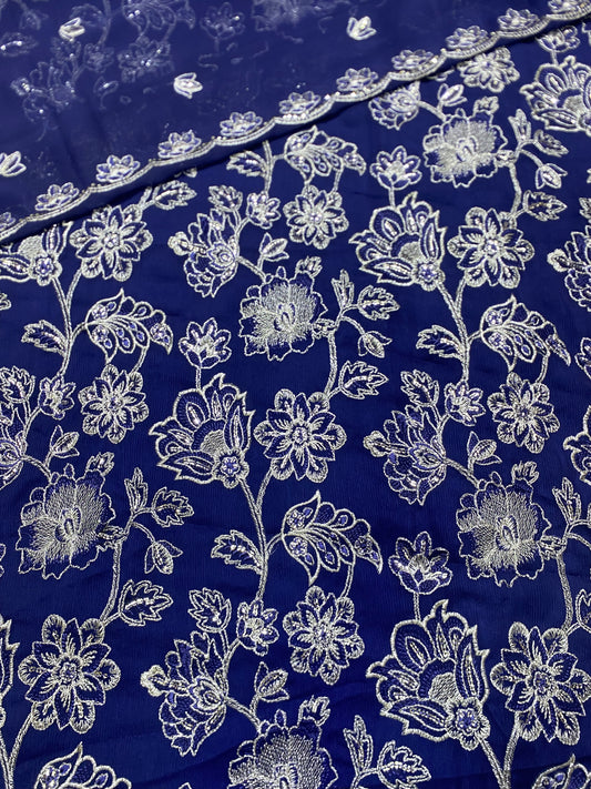 Bareeze design on chiffon fabric