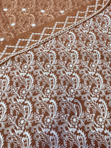 Indian cotton thread on chiffon fabric