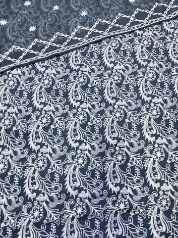 Indian cotton thread on chiffon fabric