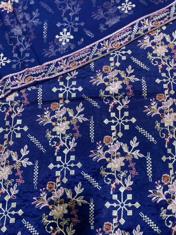 Bareeze design on Raw silk fabric