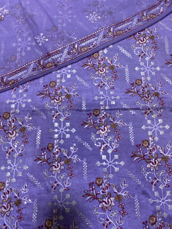 Bareeze design on Raw silk fabric