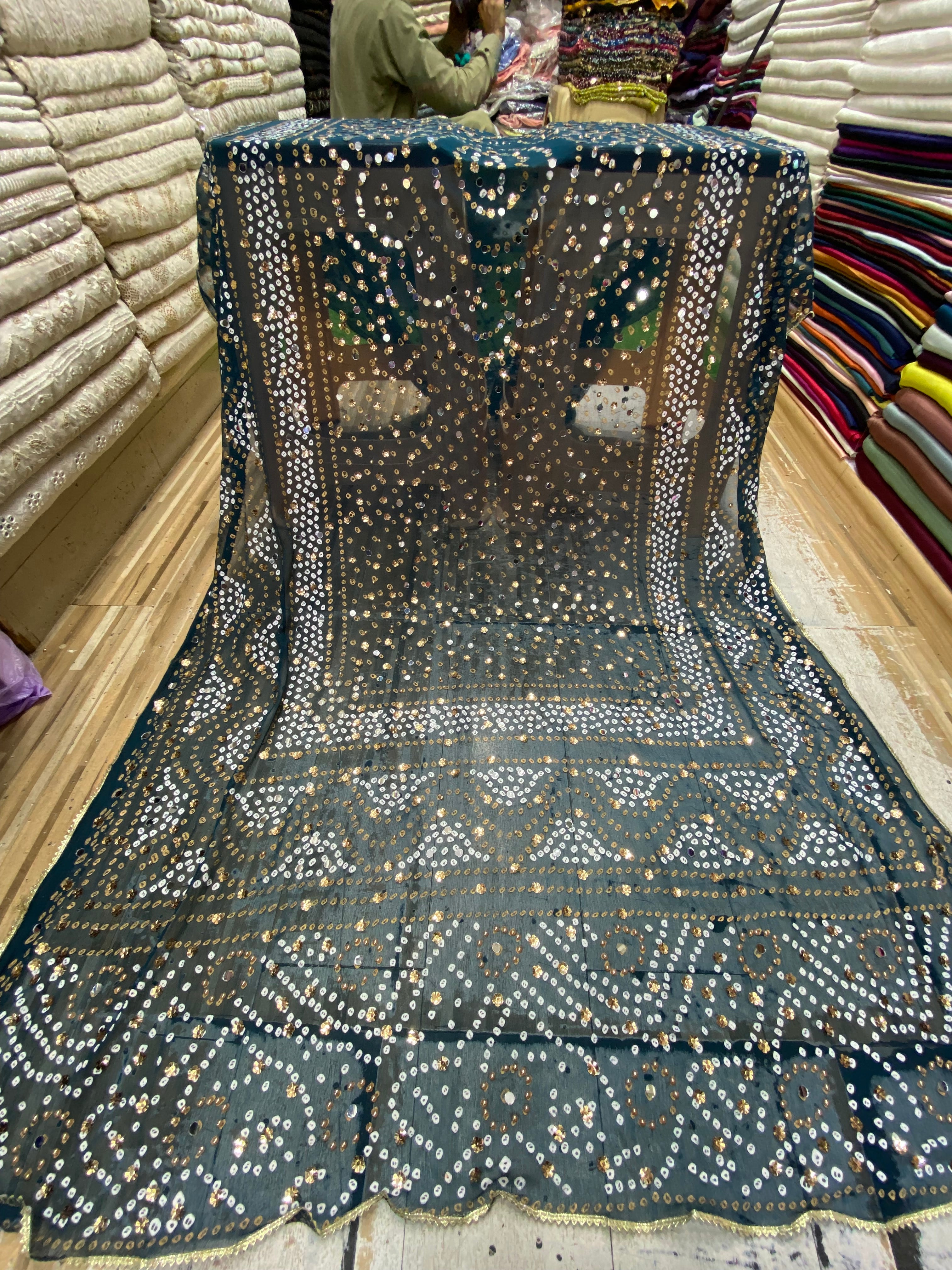 Chunri Block printed Duppta