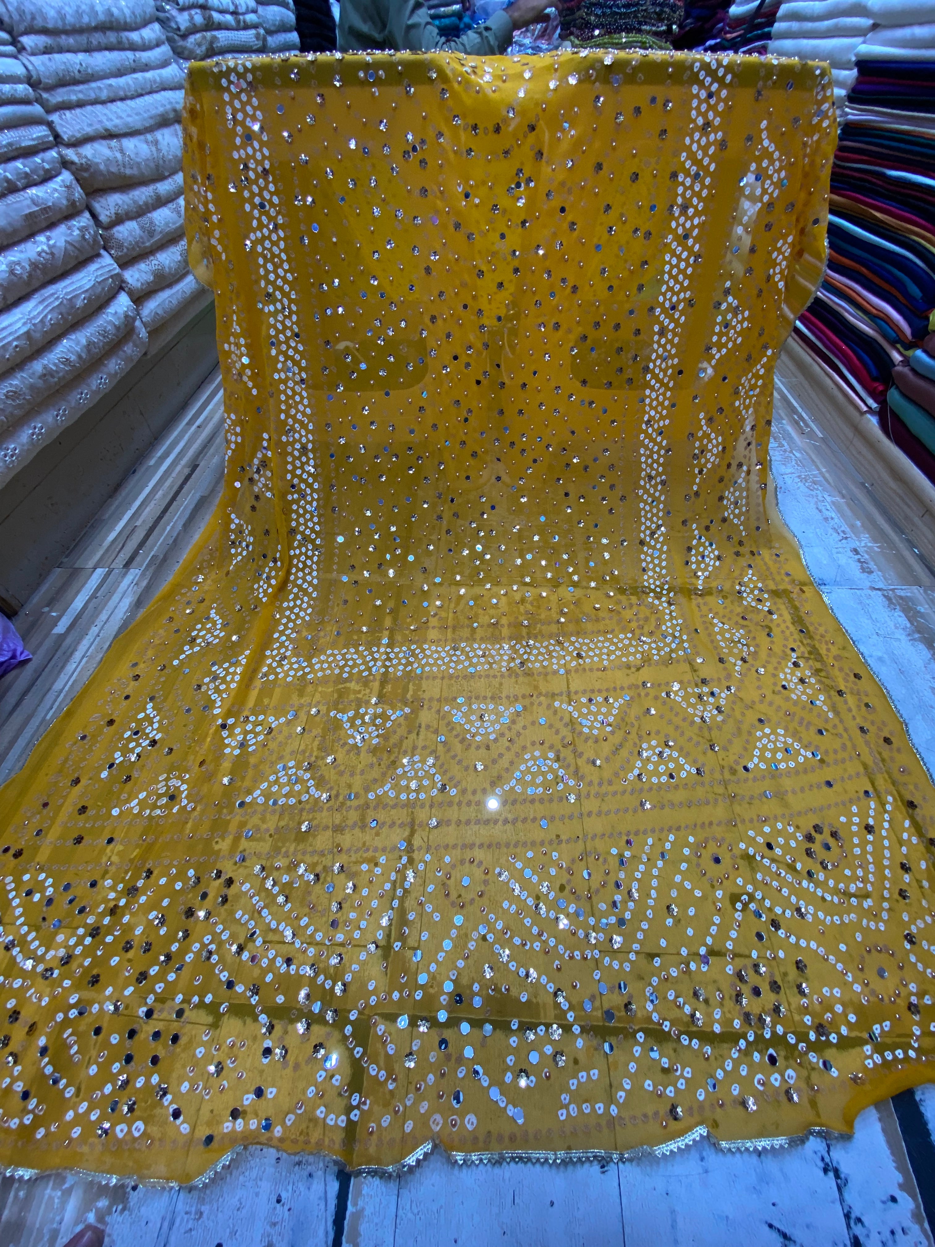 Chunri Block printed Duppta