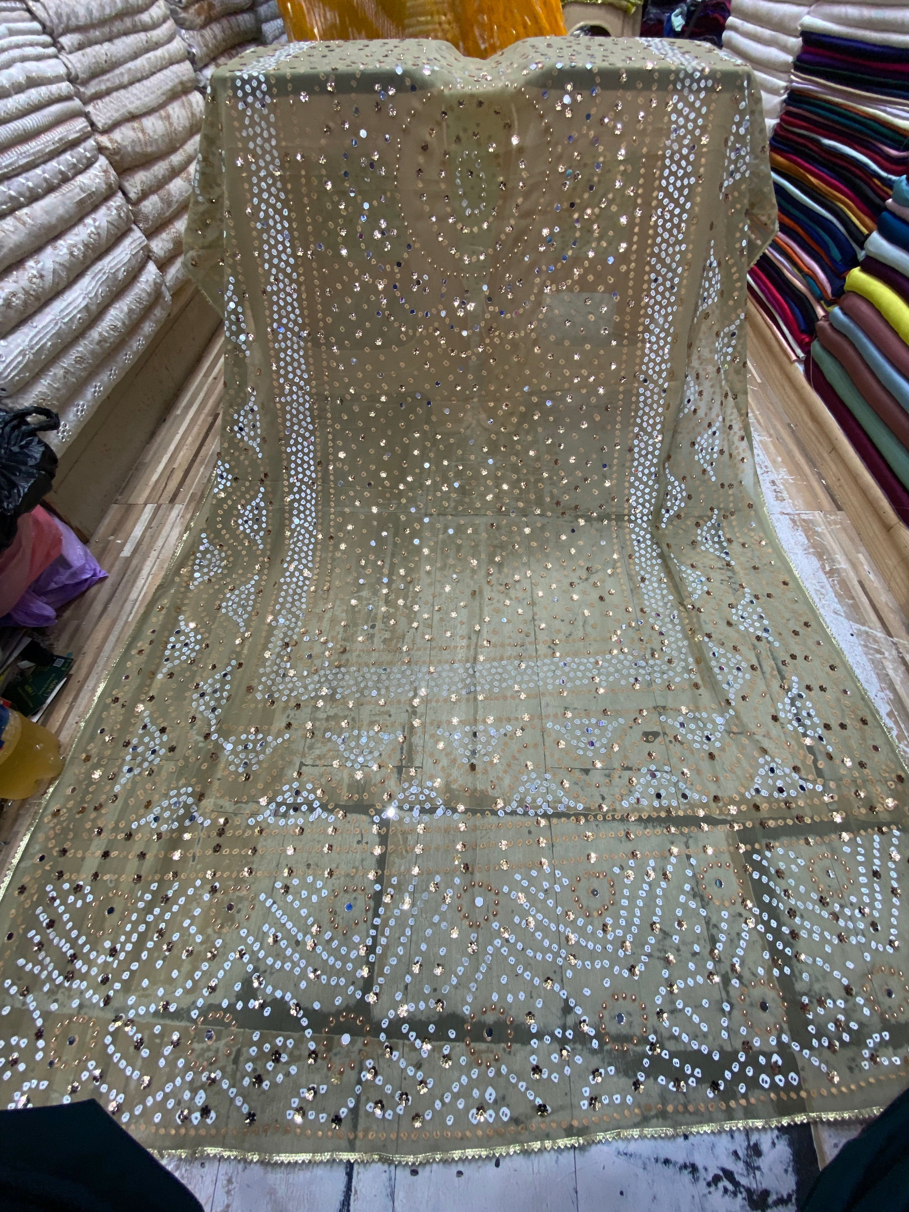 Chunri Block printed Duppta