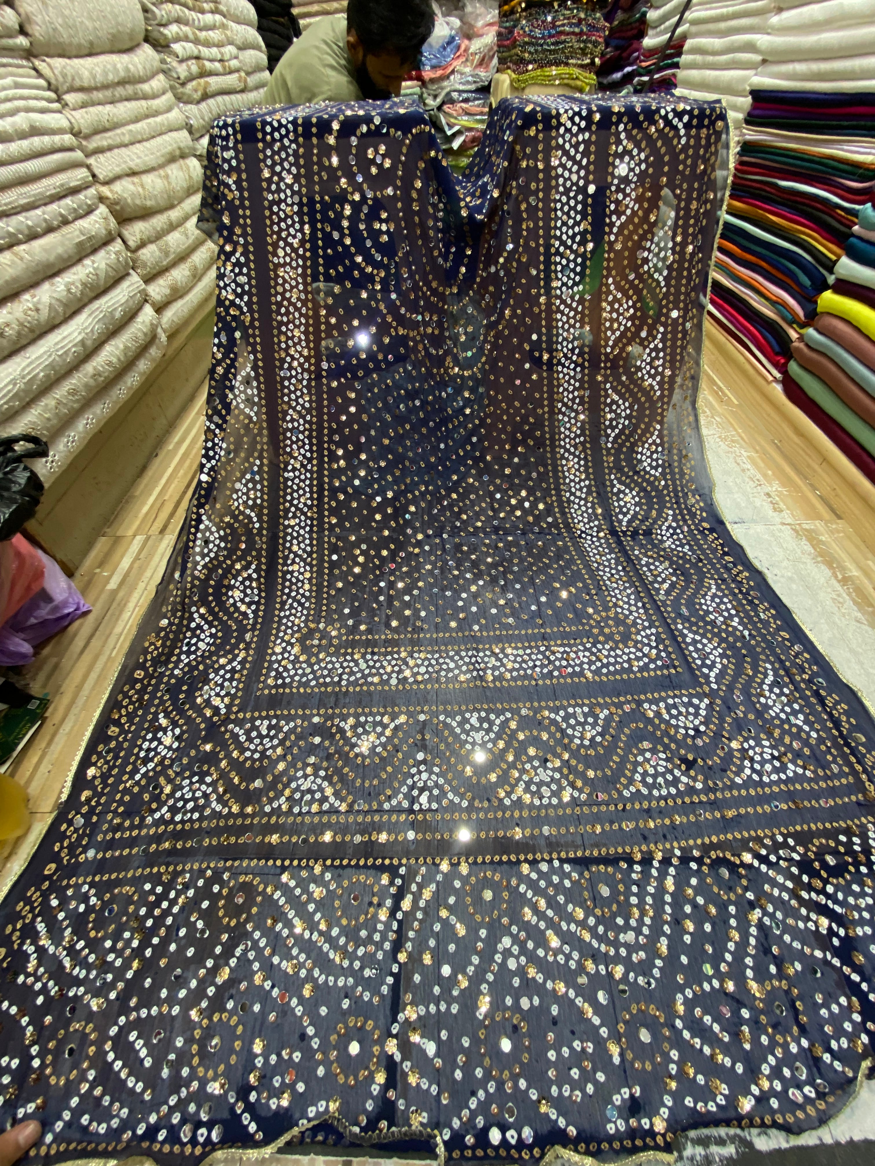 Chunri Block printed Duppta