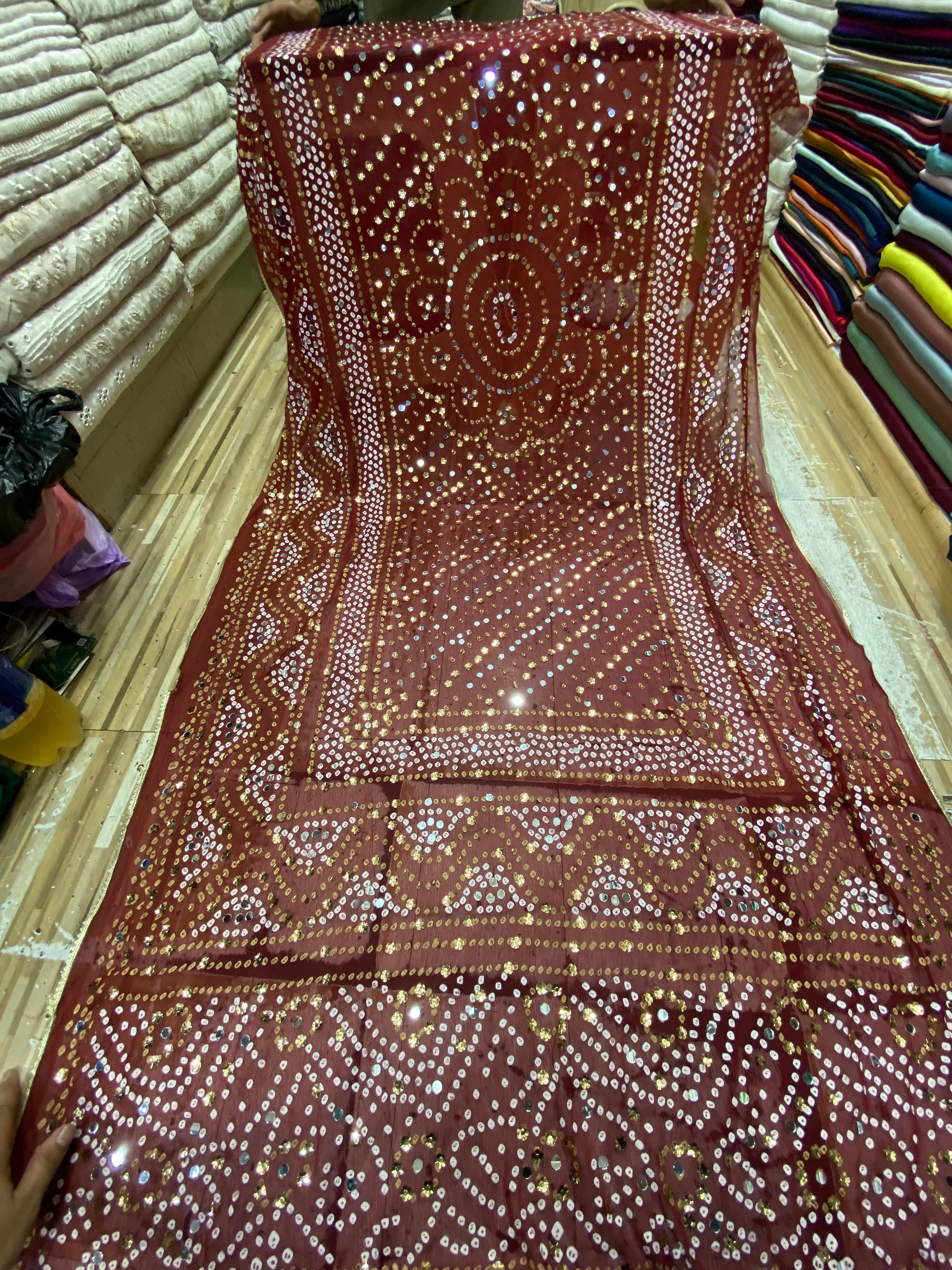 Chunri Block printed Duppta