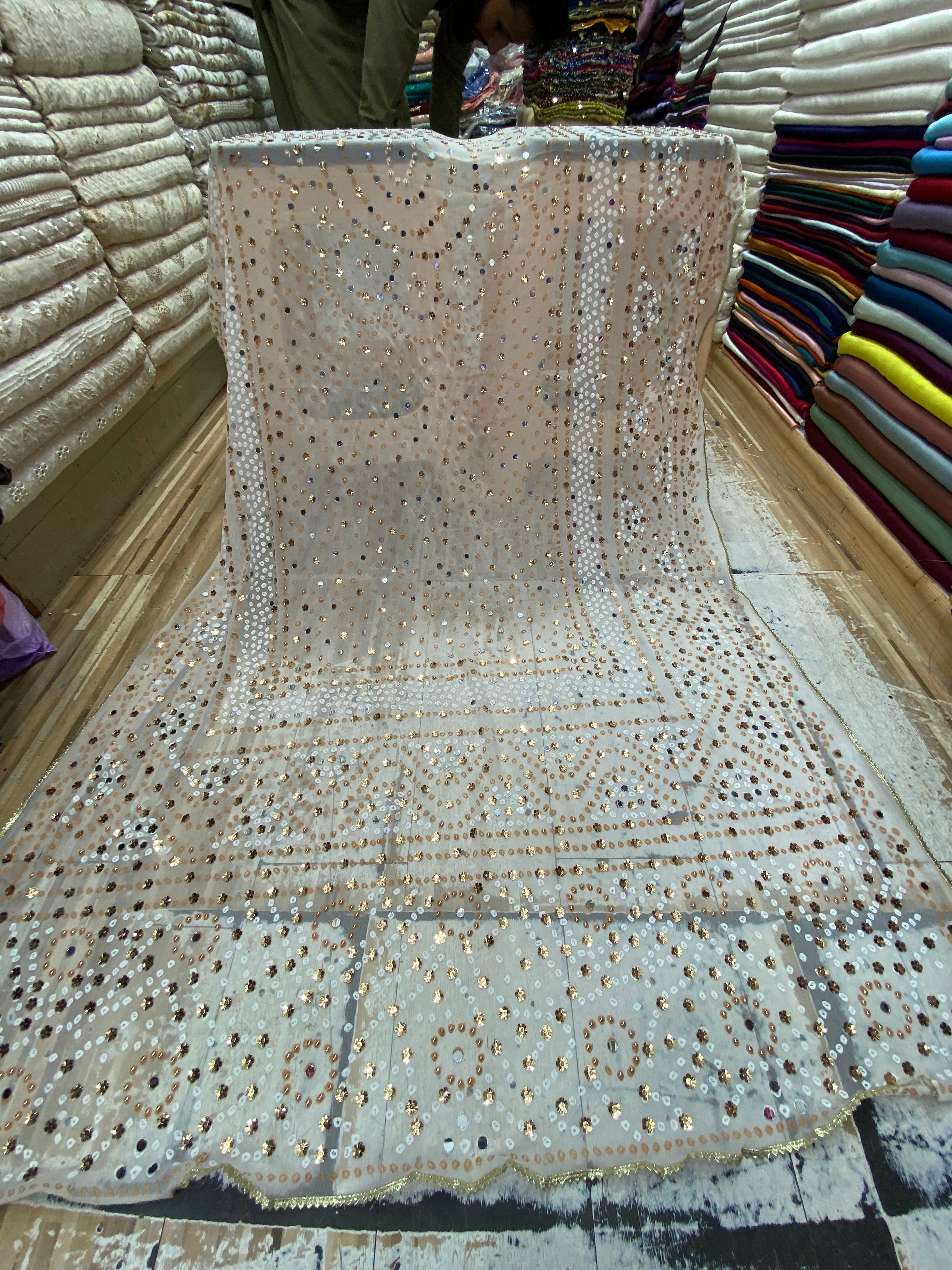 Chunri Block printed Duppta