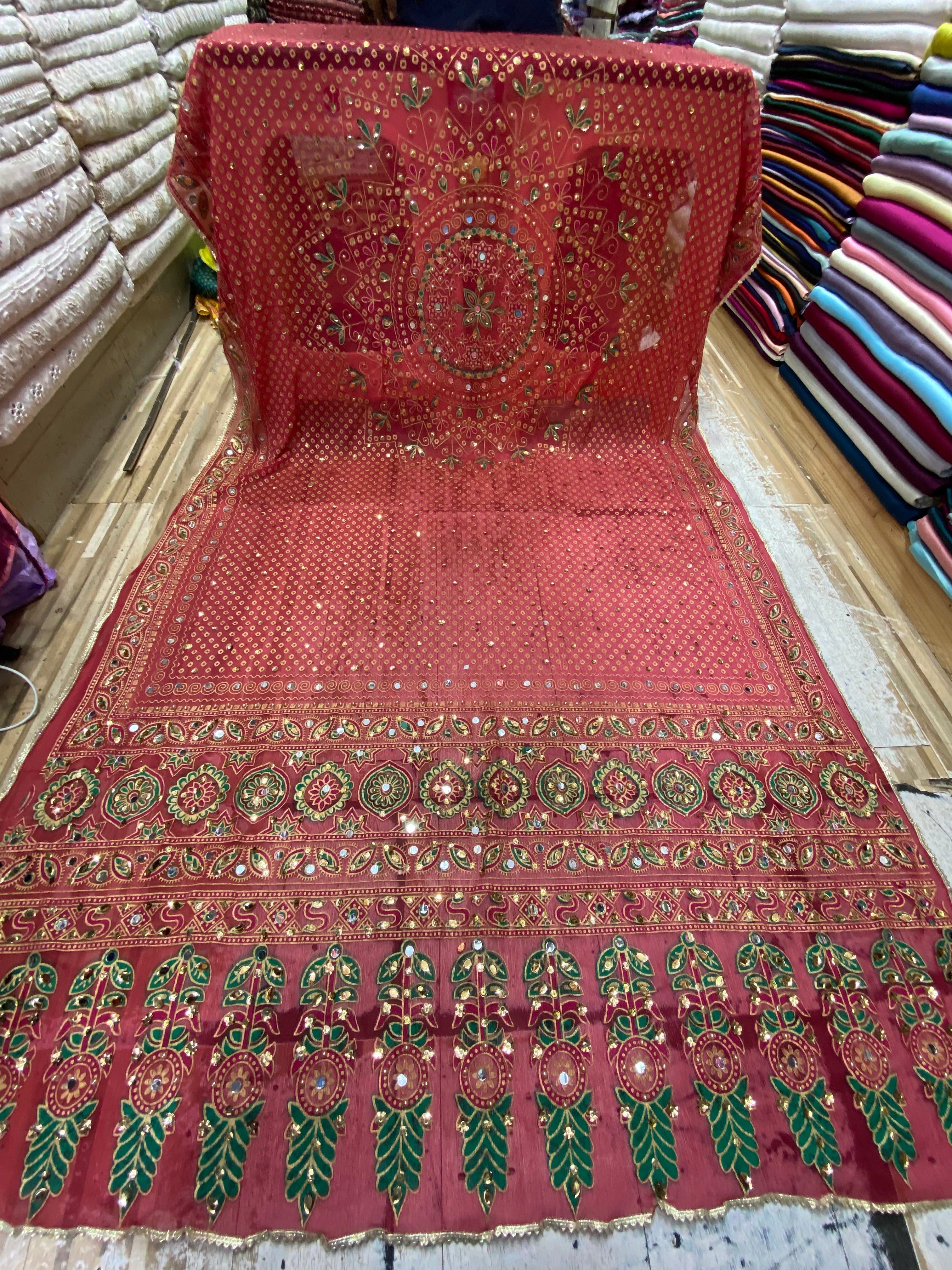 Chunri block printed Duppta