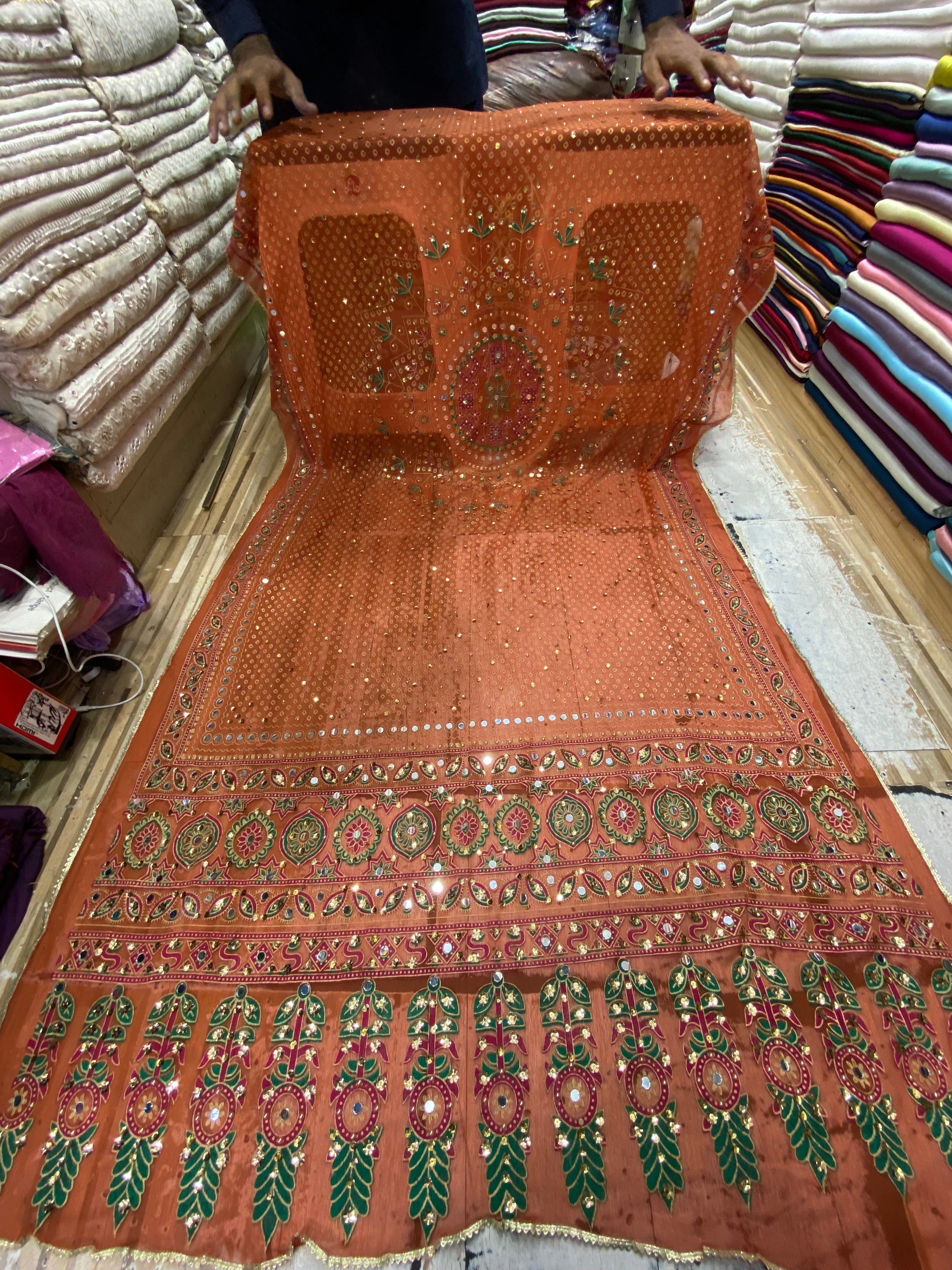Chunri block printed Duppta