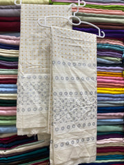 Hand Block Print On Pure Lawn Fabric 2p