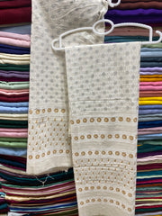 Hand Block Print on Pure Lawn Fabric 2p