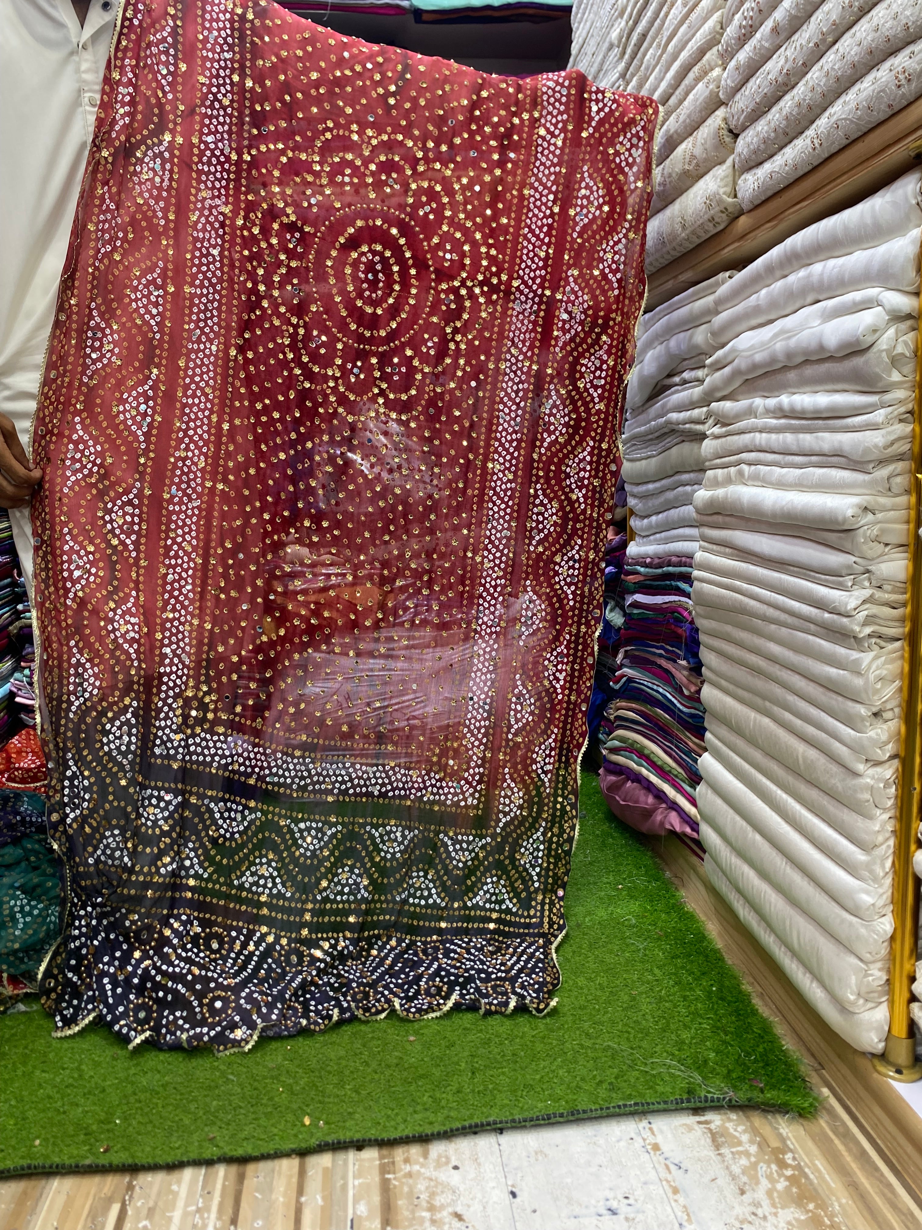Double Shaded Chunri Duppta on chiffon