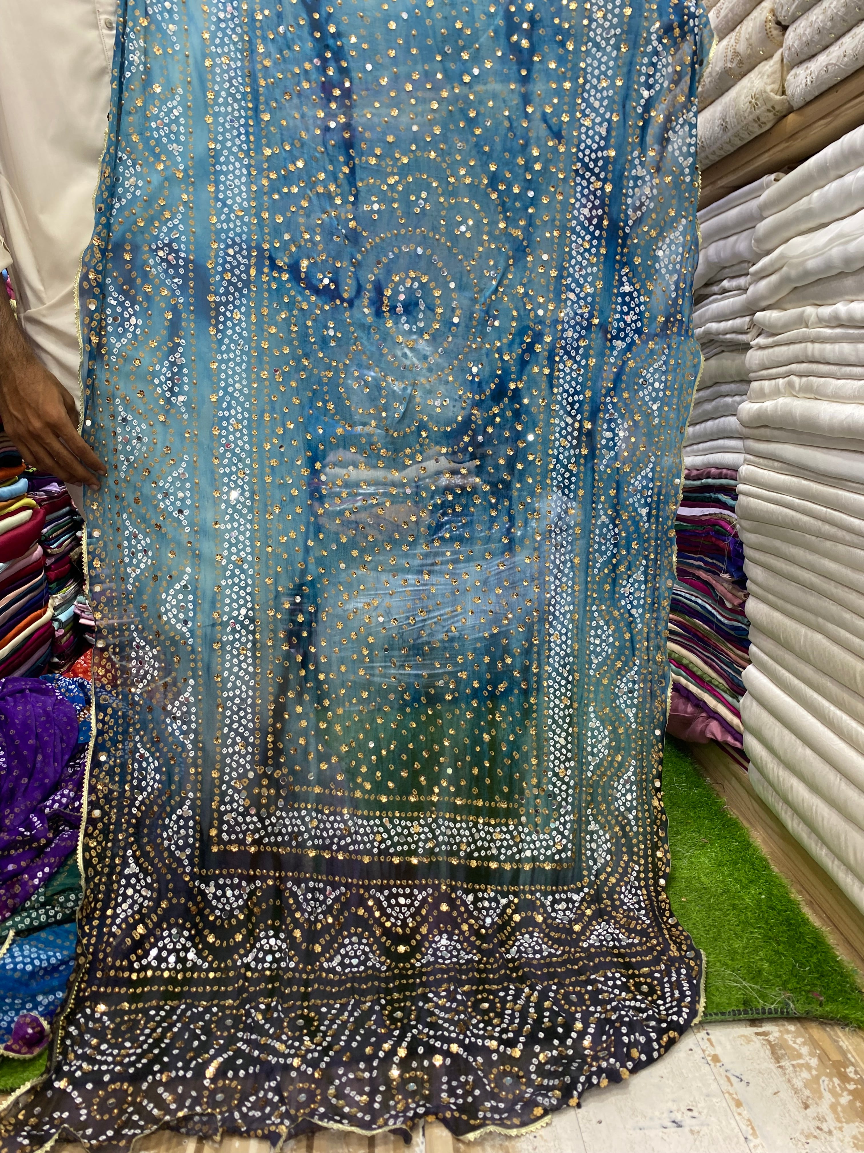 Double Shaded Chunri Duppta on chiffon