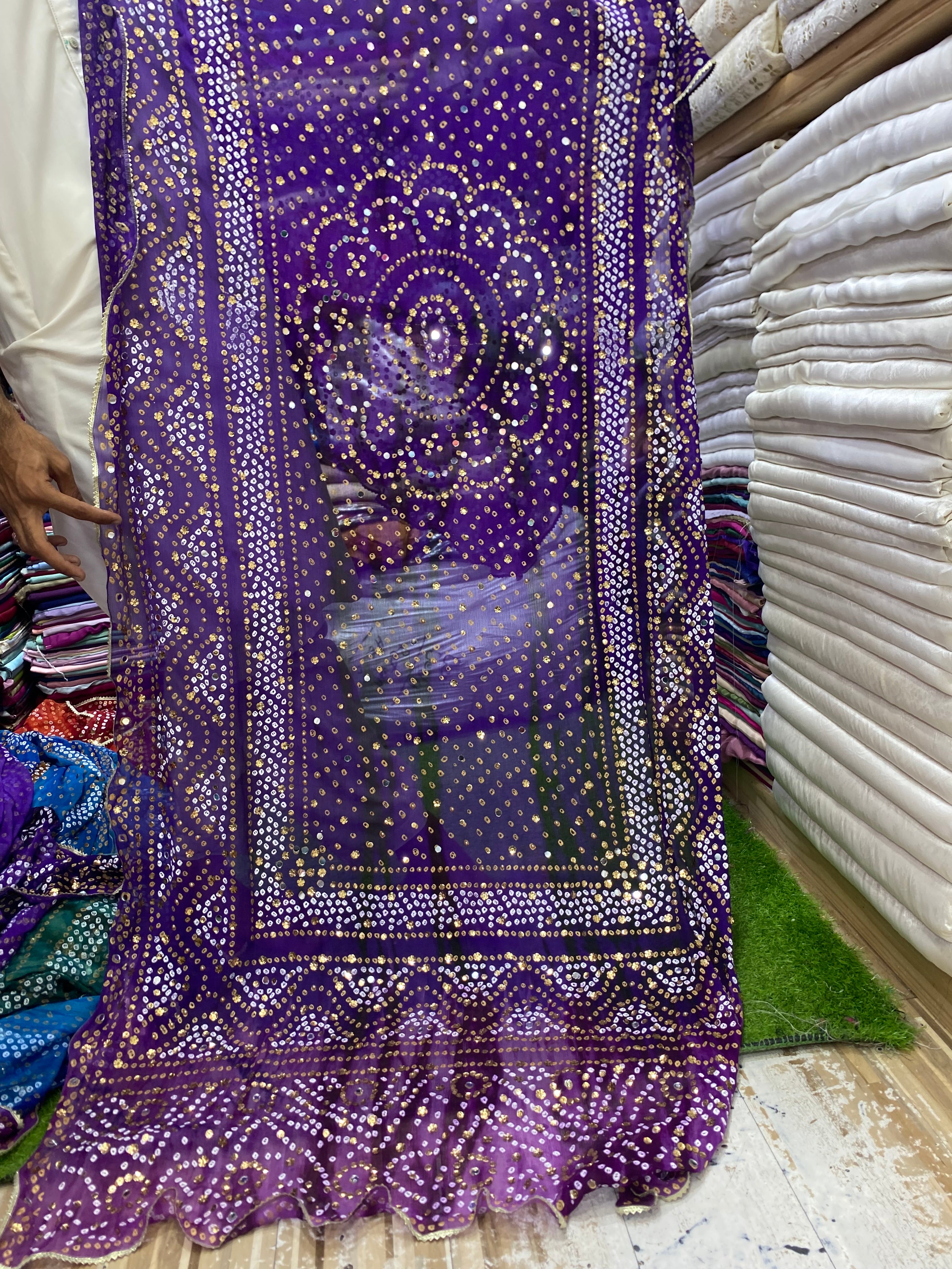 Double Shaded Chunri Duppta on chiffon